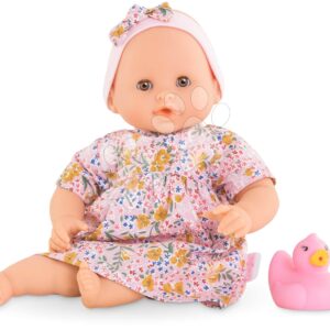 Panenka ke koupání Baby Bath Calypso Mon Premiere Poupon Corolle s hnědýma mrkacíma očima a kachničkou 30 cm od 18 měsíců