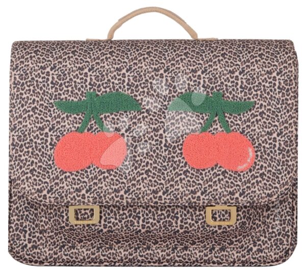 Školní aktovka It Bag Midi Leopard Cherry Jeune Premier ergonomická luxusní provedení 30*38 cm