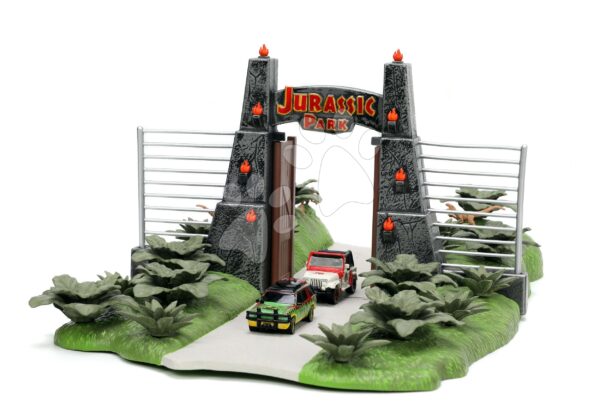 Stavebnice Jurský svět Jurassic World Nano Scene Jada s 2 kovovými autíčky o délce 4 cm od 8 let