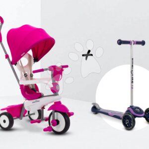 Tříkolka Breeze Plus Pink Classic smarTrike TouchSteering ovládání s držákem na láhev a gumová kola s tlumičem od 10 měsíců