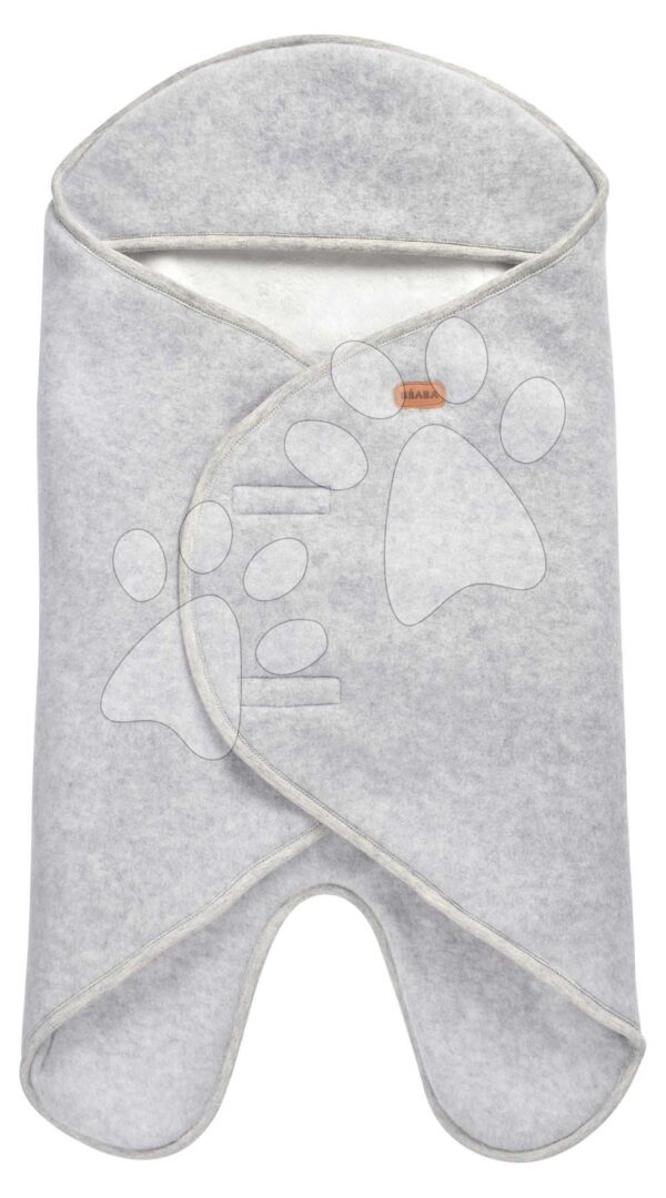 Zavinovačka Babynomade® Double Fleece Beaba Heather Grey White dvouvrstvá extra teplá šedá od 0–6 měsíců
