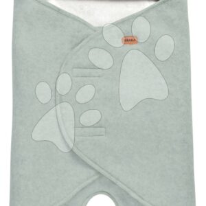 Zavinovačka Babynomade® Double Fleece Beaba Sage Green White dvouvrstvá extra teplá zelená od 0–6 měsíců