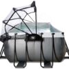 Bazén s krytem pískovou filtrací a tepelným čerpadlem Black Leather pool Exit Toys ocelová konstrukce 540*250*100 cm černý od 6 let - Image 3