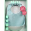 Bryndáčky pro děti Silicone Bib Beaba Light Mist & Airy Green Beaba 2 kusy z měkkého silikonu a knoflíky od 0 měsíců - Image 2