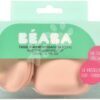 Hrnek pro miminka Silicone Learning Cup Pink Beaba s víkem na učení se pít od 8 měsíců růžový - Image 3