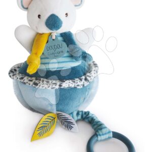 Plyšová koala s melodií Yoca le Koala Music Box Doudou et Compagnie modrá 20 cm v dárkovém balení od 0 měsíců