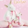 Plyšový jednorožec Unicorn Lucie la Licorne Doudou et Compagnie zlato-růžový 22 cm v dárkovém balení od 0 měsíců - Image 2