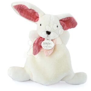 Plyšový zajíček Bunny Happy Boho Doudou et Compagnie bílý 17 cm v dárkovém balení od 0 měsíců