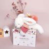 Plyšový zajíček Bunny Happy Boho Doudou et Compagnie bílý 25 cm v dárkovém balení od 0 měsíců - Image 2