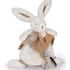 Plyšový zajíček Bunny Happy Wild Doudou et Compagnie hnědý 25 cm v dárkovém balení od 0 měsíců
