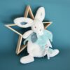 Plyšový zajíček na mazlení Happy Pop Doudou et Compagnie modrý v dárkovém balení 25 cm od 0 měsíců - Image 2