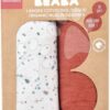 Textilní pleny z bavlněného mušelínu Bolte 2 Swadlles 120 cm Beaba Hot Sauce/Terrazzo sada 2 kusů od 0 měsíců - Image 3