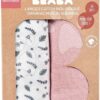 Textilní pleny z bavlněného mušelínu Bolte 2 Swadlles 120 cm Beaba Old Pink/Floral Campaign sada 2 kusů od 0 měsíců - Image 3