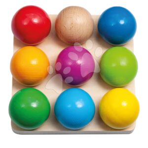 Dřevěná didaktická pyramida Marbel Sorting Game Eichhorn 15 dílů od 12 měsíců