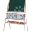 Dřevěná magnetická tabule Magnetic Board Eichhorn skládací se 48 magnetkami a 10 křídami s houbou 110 cm vysoká - Image 2