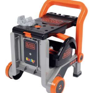 Pracovní dílna skládací na kolečkách Bricolo Devil Workmate 3in1 Black&Decker Smoby s kufříkem a 19 doplňků
