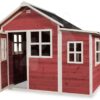 Domeček cedrový Loft 150 Red Exit Toys velký s voděodolnou střechou červený - Image 2