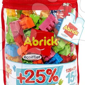 Stavebnice v tašce Abrick Écoiffier 120 dílů + 25 % zdarma (150 kostek) od 18 měsíců
