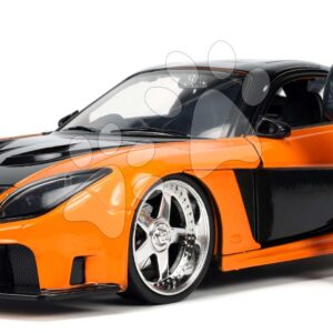 Autíčko Mazda RX-7 1995 Fast & Furious Jada kovové s otevíratelnými částmi a figurkou Hana délka 19 cm 1:24