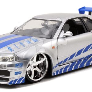 Autíčko Nissan Skyline GT-R 2002 Fast & Furious Jada kovové s otevíratelnými částmi délka 19 cm 1:24