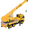 Autíčko stavební s jeřábem Volvo Truck Crane Majorette kovové se zvukem a světlem délka 22 cm - Image 2