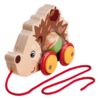 Dřevěné autíčko ježek se zvukem Pull Back Hedgehog Eichhorn se šňůrkou na tahání 16 cm od 12 měsíců - Image 2