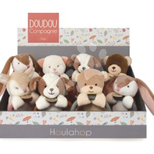 Plyšové zvířátko s kousátkem Houlahop Doudou et Compagnie 14 cm různé druhy od 0 měsíců