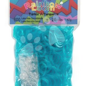 Rainbow Loom dětské průsvitné gumičky 22086 tyrkysové