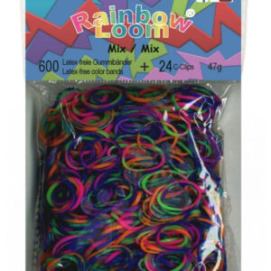 Rainbow Loom originální gumičky pro děti strakatý mix 05998 transparentní