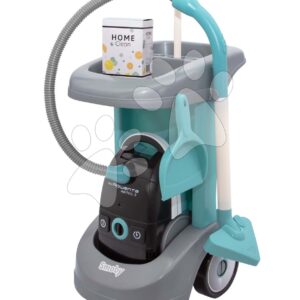 Úklidový vozík Rowenta Cleaning Trolley Smoby s elektronickým vysavačem a 3 doplňky