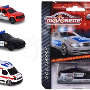 Autíčko zásahové S.O.S. Flashers Majorette kovové 7