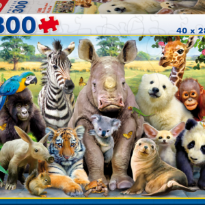 Dětské puzzle Zvířátka - Třídní fotka Educa 300 dílů 15908 barevné