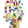 Dřevěné kostky barevné a přírodní Wooden Blocks 75 Years Eichhorn 76 kusů průměr 25 mm od 12 měsíců - Image 2