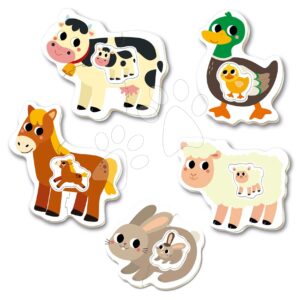 Educa puzzle pro nejmenší Baby 5 – Zvířátka se zajíčkem 17574