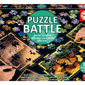 Puzzle Battle Příroda Nature Educa 12 druhů puzzle 504 dílků a 12 karet s obrázky od 7 let