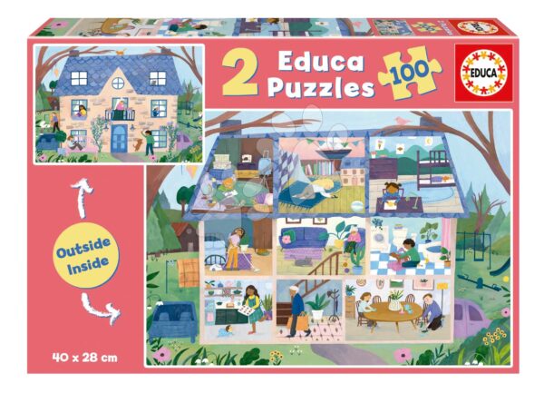 Puzzle Dom Inside&Outside House Educa 2 x 100 dílků od 6 let