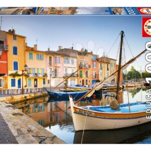 Puzzle Harbour in Martigues Provence Educa 1000 dílků a Fix lepidlo
