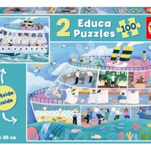 Puzzle Loď Inside&Outside Vessel Educa 2 x 100 dílků od 6 let
