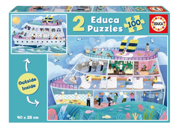 Puzzle Loď Inside&Outside Vessel Educa 2 x 100 dílků od 6 let