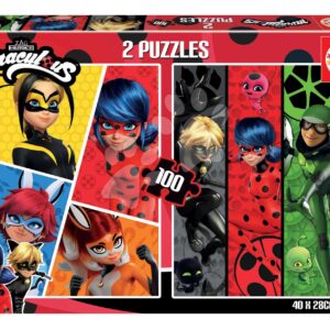 Puzzle Miraculous Ladybug Educa 2 x 100 dílků od 6 let