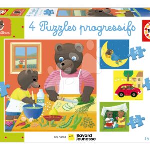 Puzzle Petit Ours Brun Progressive Educa 12-16-20-25 dílků