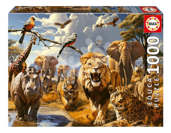Puzzle Wild Animals Educa 1000 dílků a Fix lepidlo