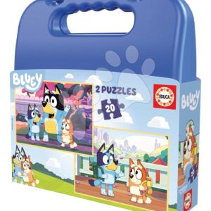 Puzzle v kufříku Bluey Case Educa 2 x 20 dílků
