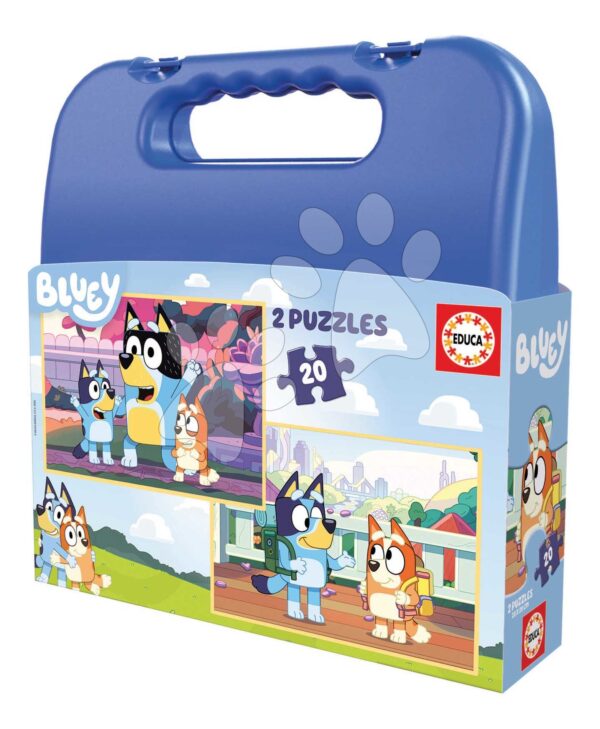 Puzzle v kufříku Bluey Case Educa 2 x 20 dílků