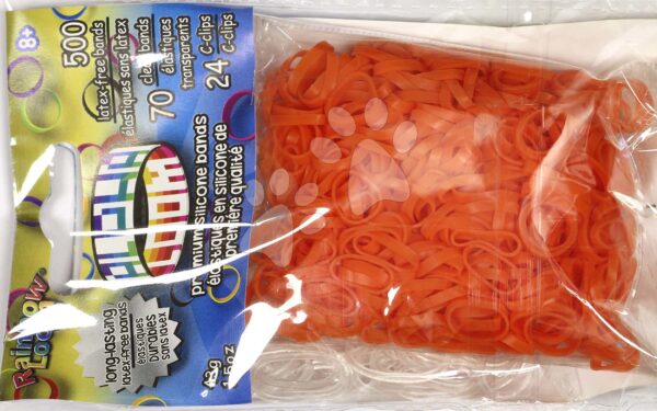 Gumičky Alpha Bands Rainbow Loom 500 ks oranžové od 6 let