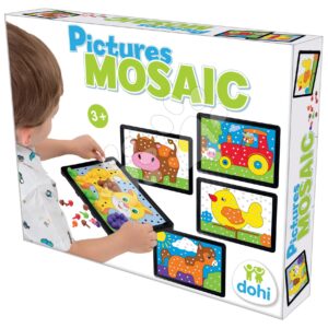 Kreativní tvoření Mozaika Dohány 8 barevných obrázků 24*20 cm od 3 let