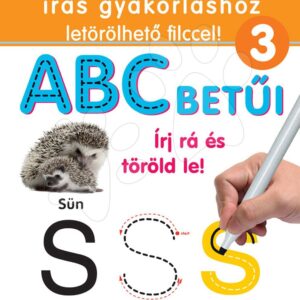 Naučná hra tabule Piš a smaž Dohány sešit 3 oranžová – Učíme se psát velkou ABC pomocí obrázků
