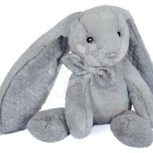 Plyšový zajíček Bunny Pearl Grey Les Preppy Chics Histoire d’ Ours šedý 30 cm v dárkovém balení od 0 měsíců