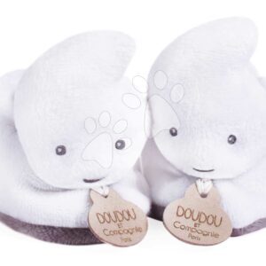 Bačkůrky pro miminko Duch Booties My First Halloween Doudou et Compagnie v dárkovém balení bílé od 0–6 měsíců