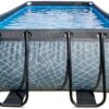 Bazén s filtrací Stone pool Exit Toys ocelová konstrukce 400*200*100 cm šedý od 6 let - Image 3